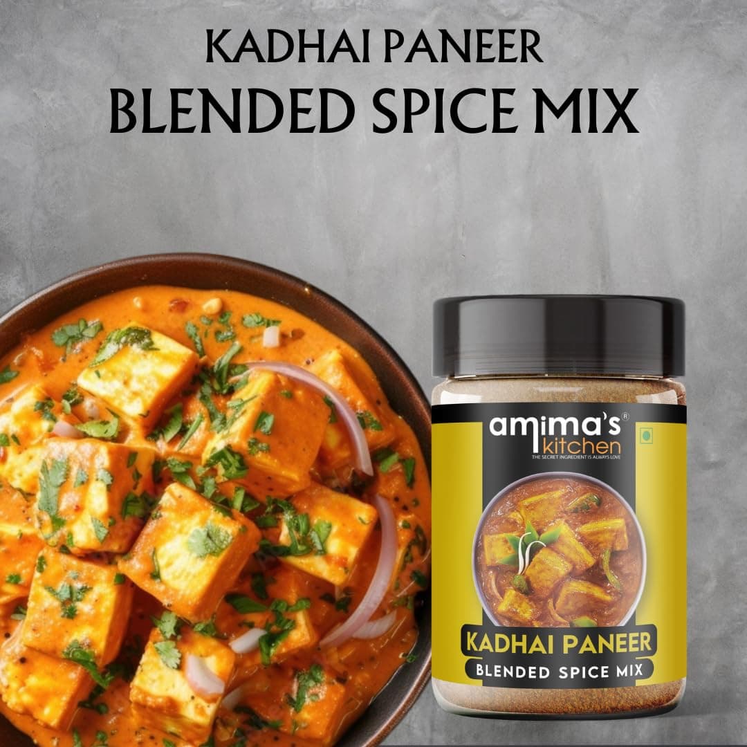 Amima's Kitchen Kadhai Paneer Masala Powder – 100 Grams | Blended Spice Mix | For Healthy and Delicious Cooking | No Synthetic Flavour & Color | Ready Jain Spice Mix (No Onion No Garlic) — image 3