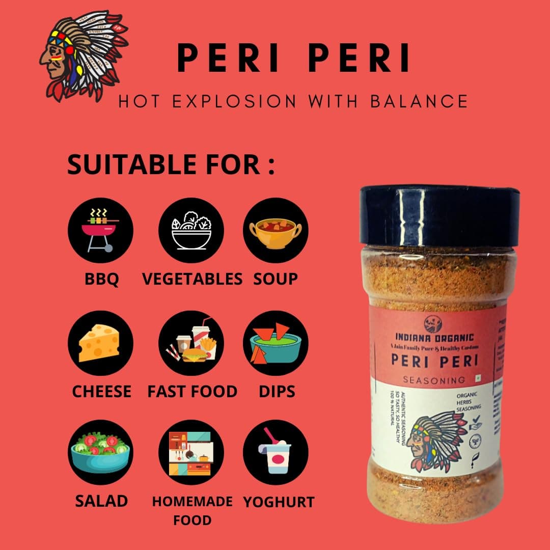 Indiana Organic Peri peri Seasoning - Preservative or Flavor Enhancer Free, Packed on Order Freshly Made. - 100 gram, No Onion and Garlic — image 6