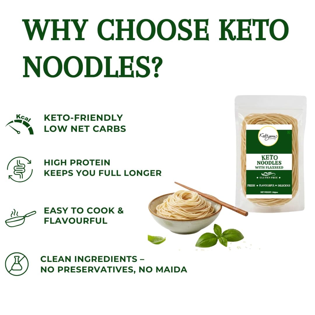 Kuizeens Gluten-Free Keto Noodles with Flaxseed -( Pack of 2) 110g | Protein & Fiber-Rich | Easy-to-Make | Rich in Nutrients | No MSG | No Preservatives | Low Glycemic | Vegan & Wholesome | Easy To Digest Healthy Noodles | Ready in Minutes | Quick & Easy to Prepare — image 4