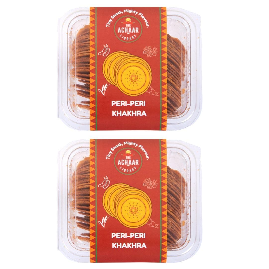 Peri Peri Mini Khakhra by The Achaar Library | Whole Wheat Crisps | Bite-Sized | Pack of 2 (180g*2) — image 2