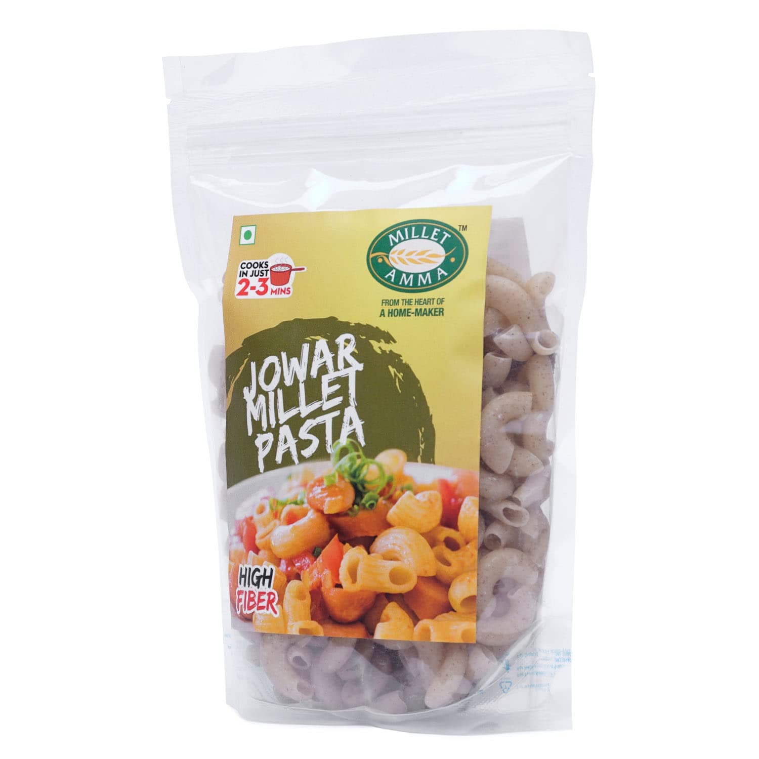Millet Amma Jowar Millet Pasta - 360 Gms | (Pack of 2 - Each 180 Gms) | Easy & Ready to Cook | Zero Maida & 100% Vegan | Best Choice for Instant Breakfast & Dinner.. — image 6