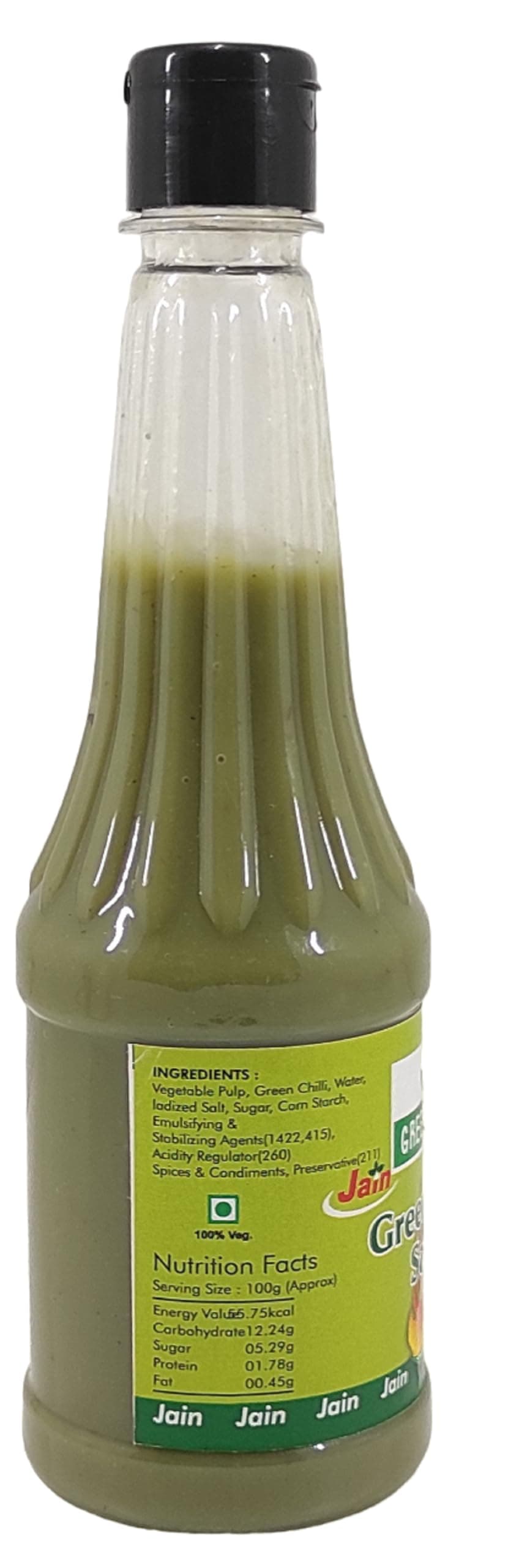 Green Piece Jain Sauce With No Onion/Garlic Green Chilli Sauce/Catchup Sauce (500 ml) — image 3