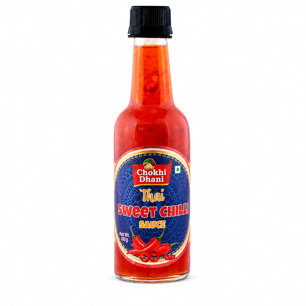 Chokhi Dhani Thai Sweet Chilli Sauce 250g | Sweet & Spicy Dipping Sauce | Perfect for Momos, Spring Rolls, Fries, Noodles & Burgers | Asian Sauce Dimsums, Sushi, Wraps & Rolls, Thai Rice Bowls, Bao Buns, Fried Rice | Sweet Chilli Dip