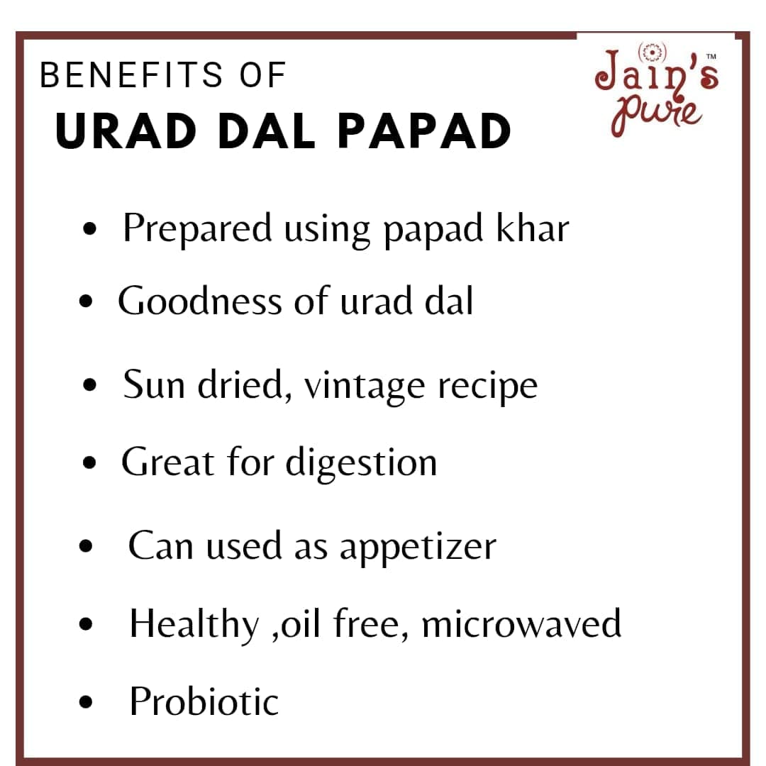 JAIN'S PURE URAD PUNJABI PAPAD 200 GM- HANDMADE (PACK OF 2) — image 2