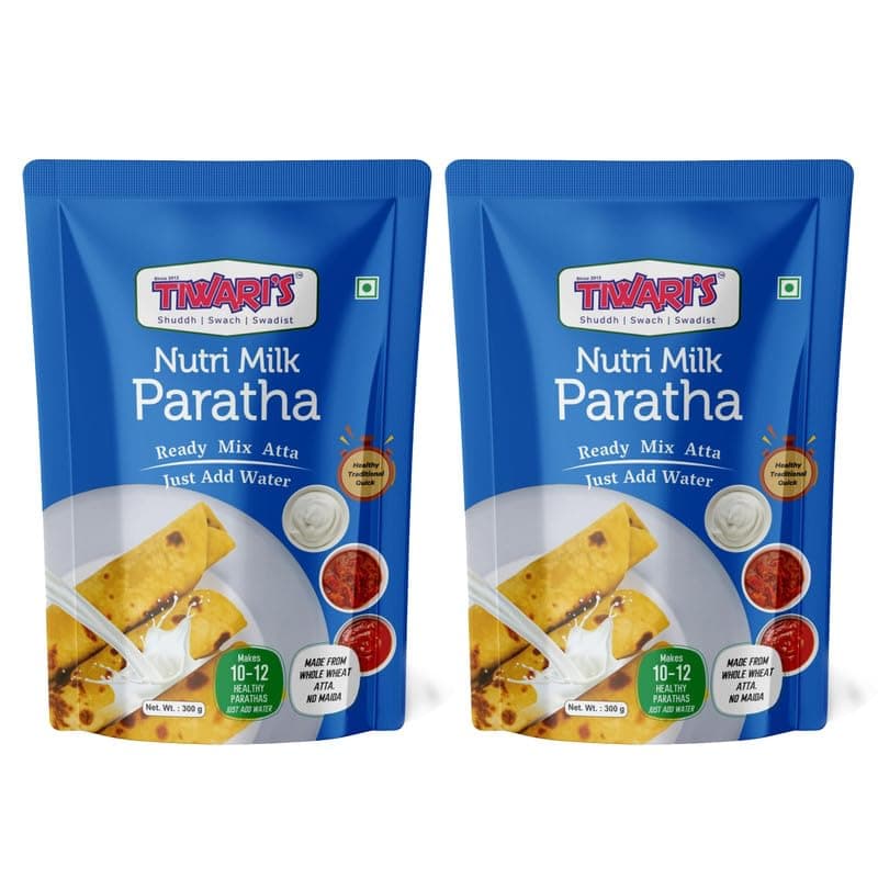 Tiwari’s Kasuri Methi Paratha/Poori Ready-To-Use Atta Mix | 100% Vegetarian Instant Healthy High Protein & Fiber Flatbread Mix With No Preservatives, No Onion & Garlic | 300gm, Pack of 2 — image 8