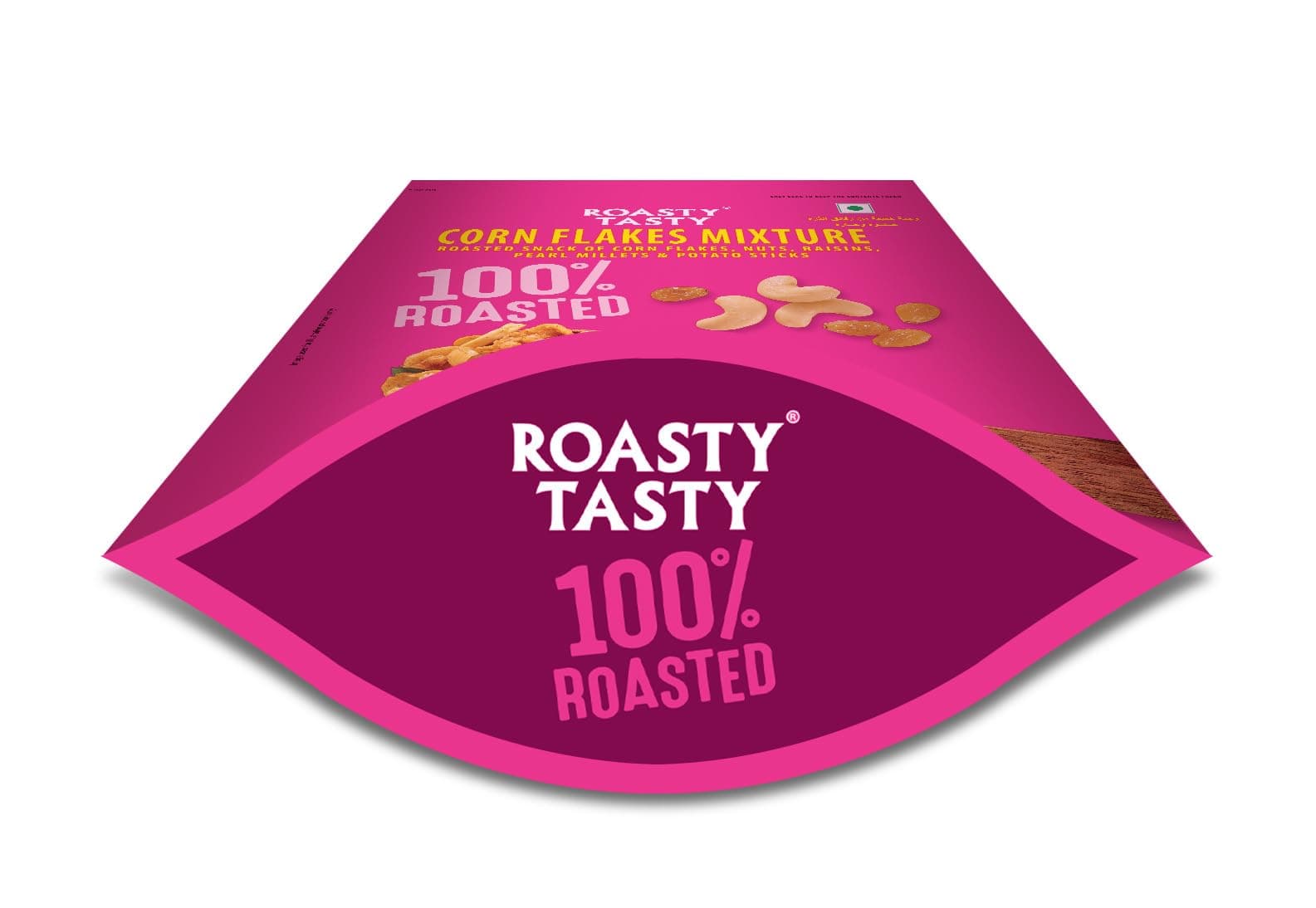 Roasty Tasty Cornflakes Mixture Roasted Namkeen 340g | Palm Oil Free Snack | Replacement of Fried Namkeen & Bhujiya | Ideal Millet Snack | Low Calorie Snacks - No Cholesterol, No Transfat Diet Mixture Millet Snacks Items | Roasted Chivda Cornflakes — image 5