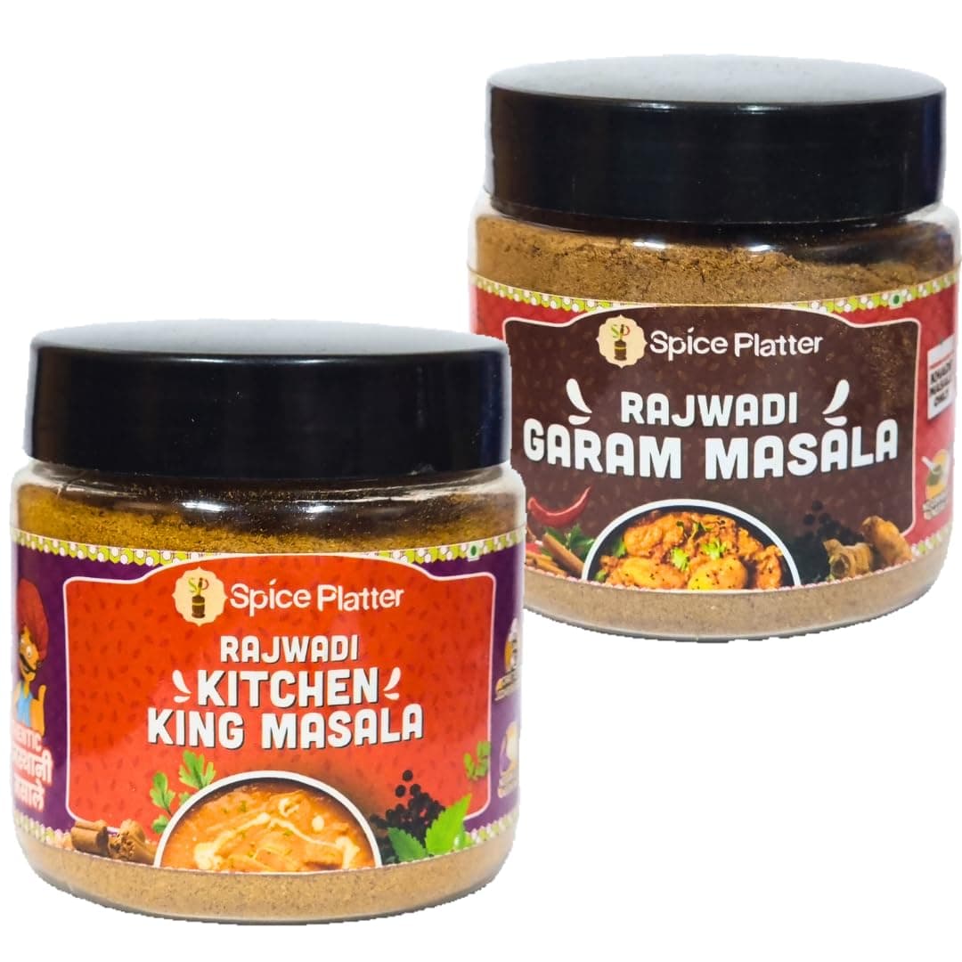 Spice Platter Rajwadi Garam Masala & Kitchen King Masala Combo | Authentic Rajasthani Spices | No Coriander, No Salt, No Onion, No Garlic | Pure Khade Masale | 100% Natural | 100g Each — image 2
