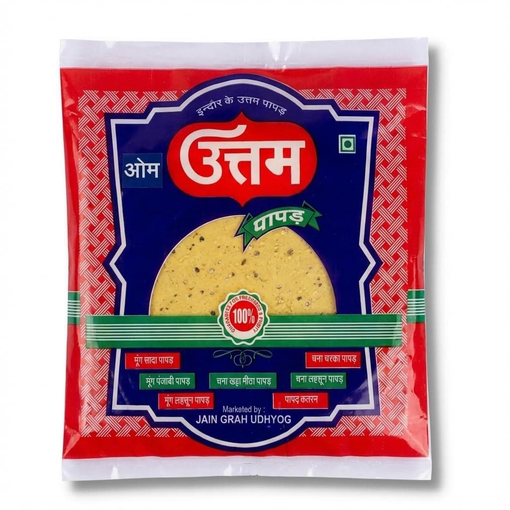 Om Uttam Moong Papad - 100% Natural | Fresh and Homemade (800 Gram, Moong Papad) — image 2