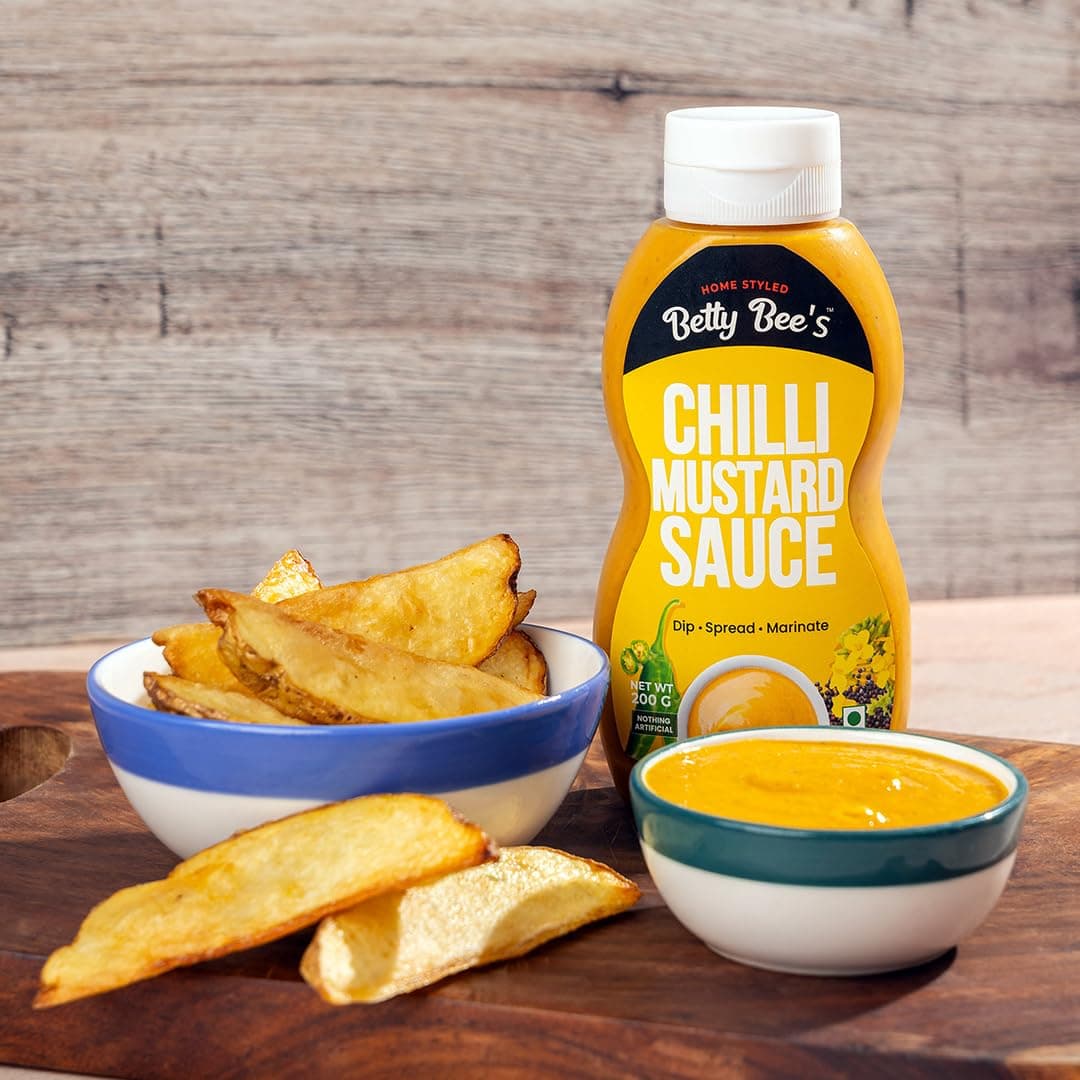 Betty Bee’s Chilli Mustard Sauce (200g) – Spicy, Tangy & All-Natural | Home-styled Indian Fusion | Vegan | Perfect with Snacks & Grills — image 3