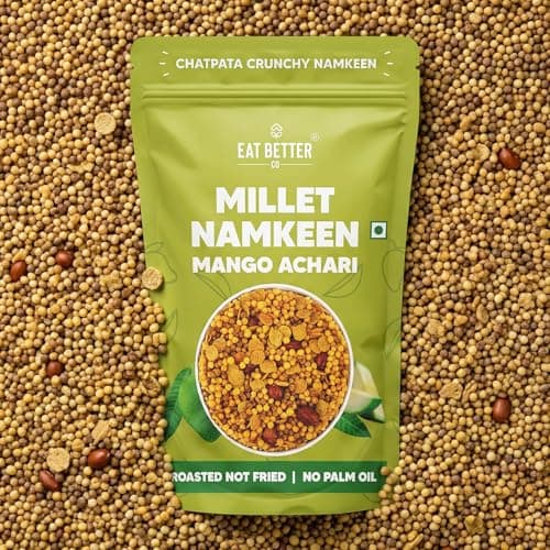 Eat Better Co – Millet Namkeen – Mango Achari – Chatpata, Healthy Namkeen Snack – Roasted, Not Fried | No Palm Oil | Healthy Replacement of Chips & Bhujia – 100 grams — image 4