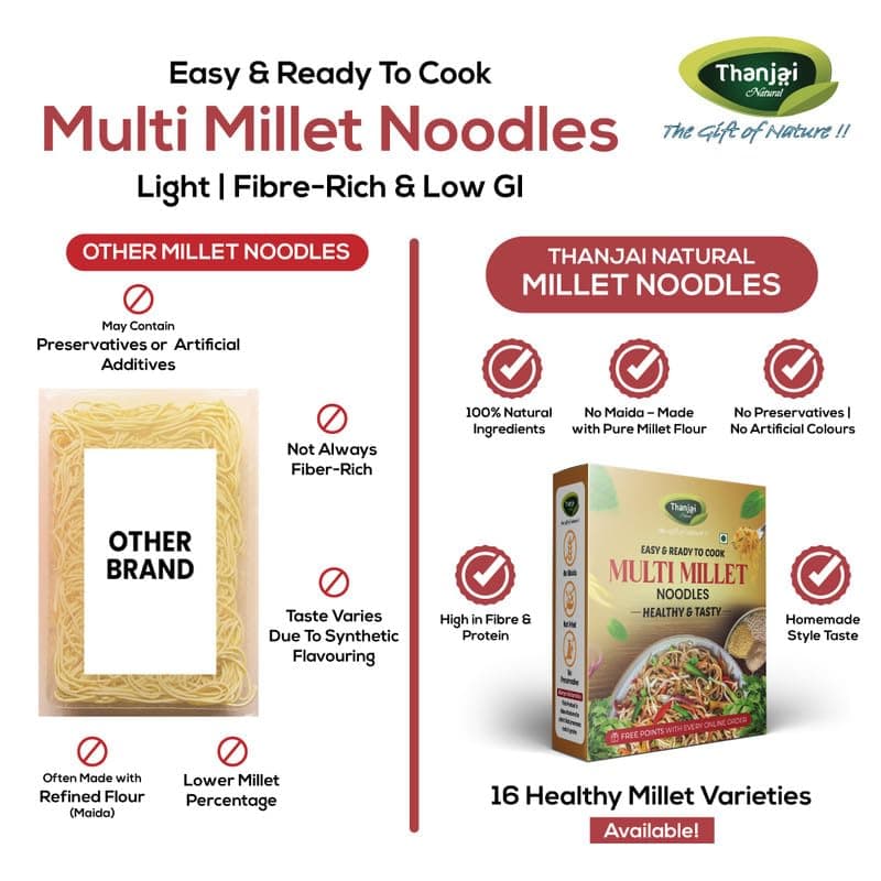 Thanjai Natural Multi Millet Noodles 180 Grams of Homemade Natural Millet Noodles( No Preservatives, No Chemicals, No Artificial Extract) — image 5