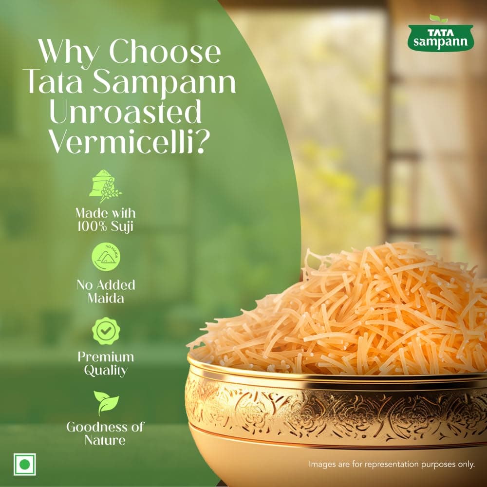 Tata Sampann Unroasted Vermicelli, Protein Rich Seviyan, Made with Suji, No Added Maida, Source of Dietary Fibre, 400g — image 5