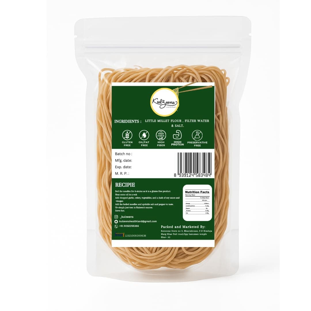 Millet Me by Kuizeens Little Millet Noodle - 220G (Pack of 1) | Traditional Indian Millets | Protein-Rich | Easy-to-Make | Fresh & Flavourfull | No MSG |No Preservatives|Vegan & Wholesome|Ready in Minutes | Jain | No Onion & Garlic — image 3