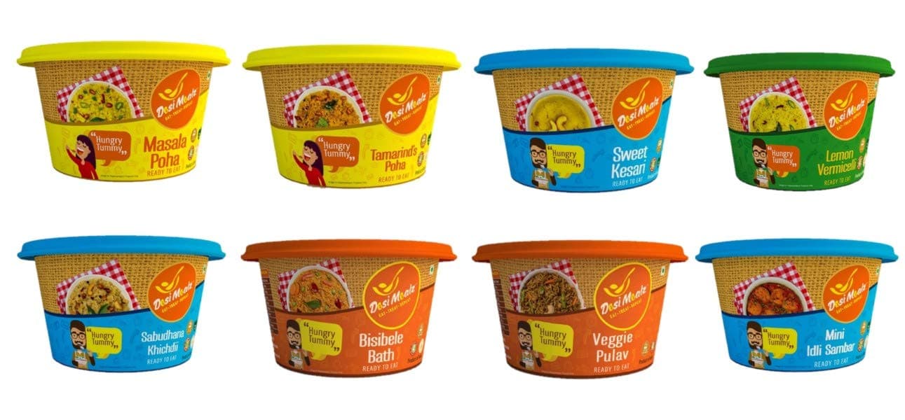 Desi Mealz Breakfast Pack - No Onion No Garlic Special Combo | Instant Foods | Vegetarian | Readymade Packaged Food | No Preservatives (Pack of 8) — image 3