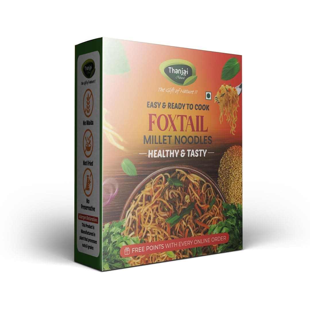 Thanjai Natural Millet Noodles 180 Grams X 4 Varieties (720 Grams) of Homemade Natural Foxtail | Little | Barnyard and Pearl Millets Noodles(No Preservatives, No Chemicals, No Artificial Extract) — image 3