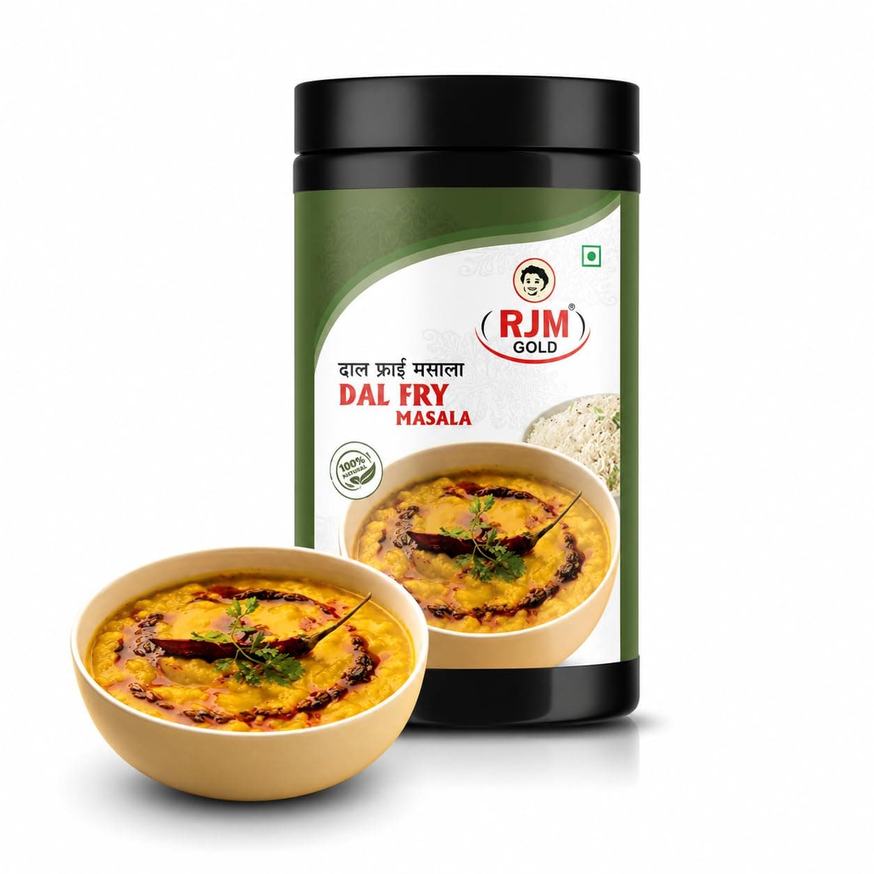 RJM GOLD Dal Fry Masala Powder | Tadka Masala for Toor, Moong, Masoor & Mixed Dal | Authentic Indian Spice Blend for Dal Tadka | No Preservatives | 100% Pure Veg - 500 gm