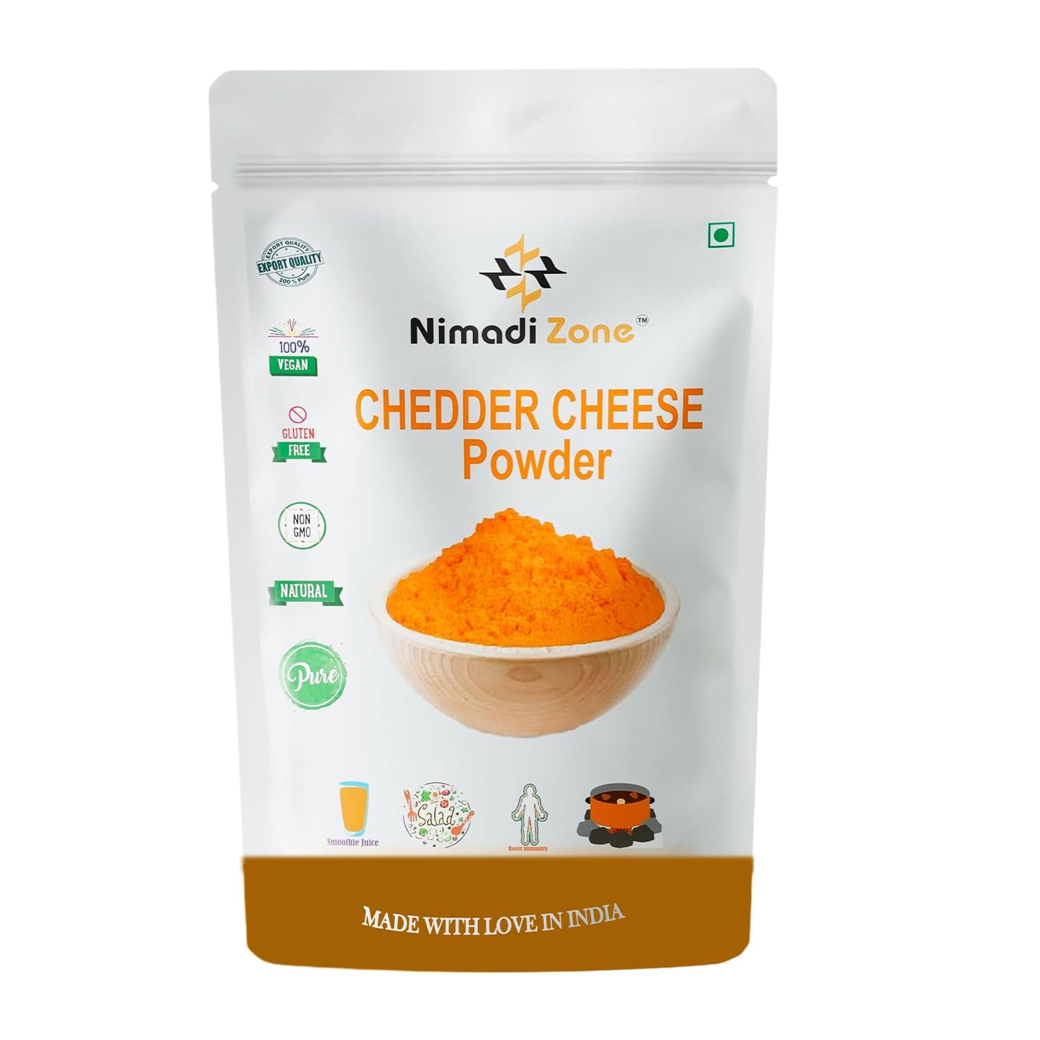 Cheddar Cheese Powder | Cheese Powder for Popcorn - 500 GM X 2 = 1 KG By Nimadi Zone