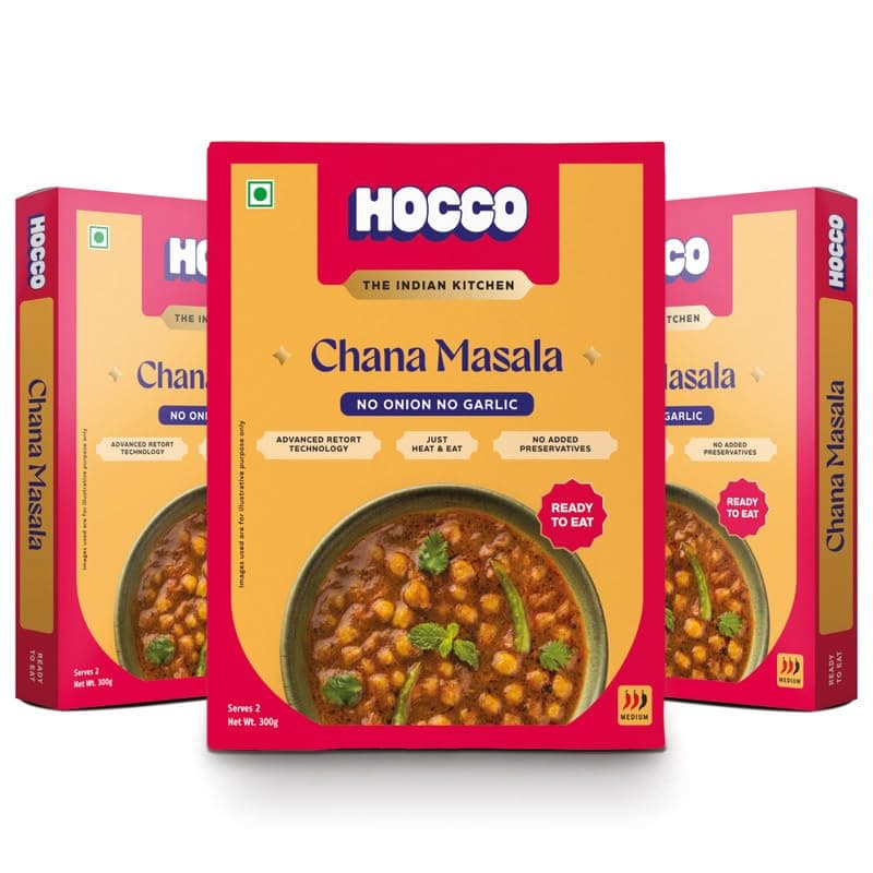 HOCCO Jain Chana Masala Ready To Eat | Just Heat & Eat | Pure Veg Indian Food | Ready to Eat Meal | No Added Preservative & Colours | Meal Ready in 5 Minutes | Microwave-Able Serve 300gm (Pack of 1) — image 6