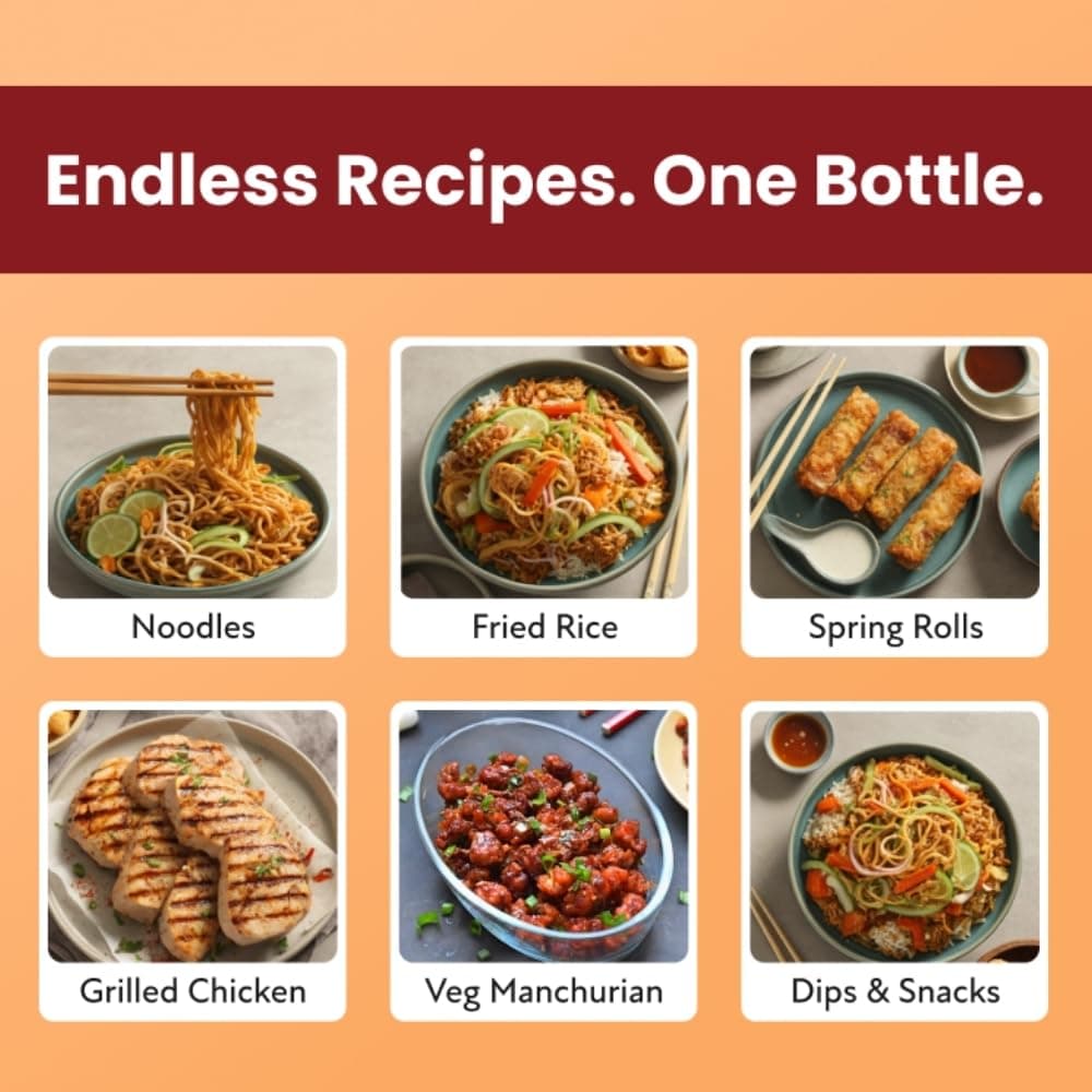 Gusto Foods No Garlic No Onion Schezwan Sauce 310 gm | Jain schezwan sauce no onion no garlic | Ready To Use | Made with fresh Ingredients | Hot Spicy Chilli Dip Schezwan | For fried rice, noodles, stir-fried vegetables, wraps, sandwiches — image 5