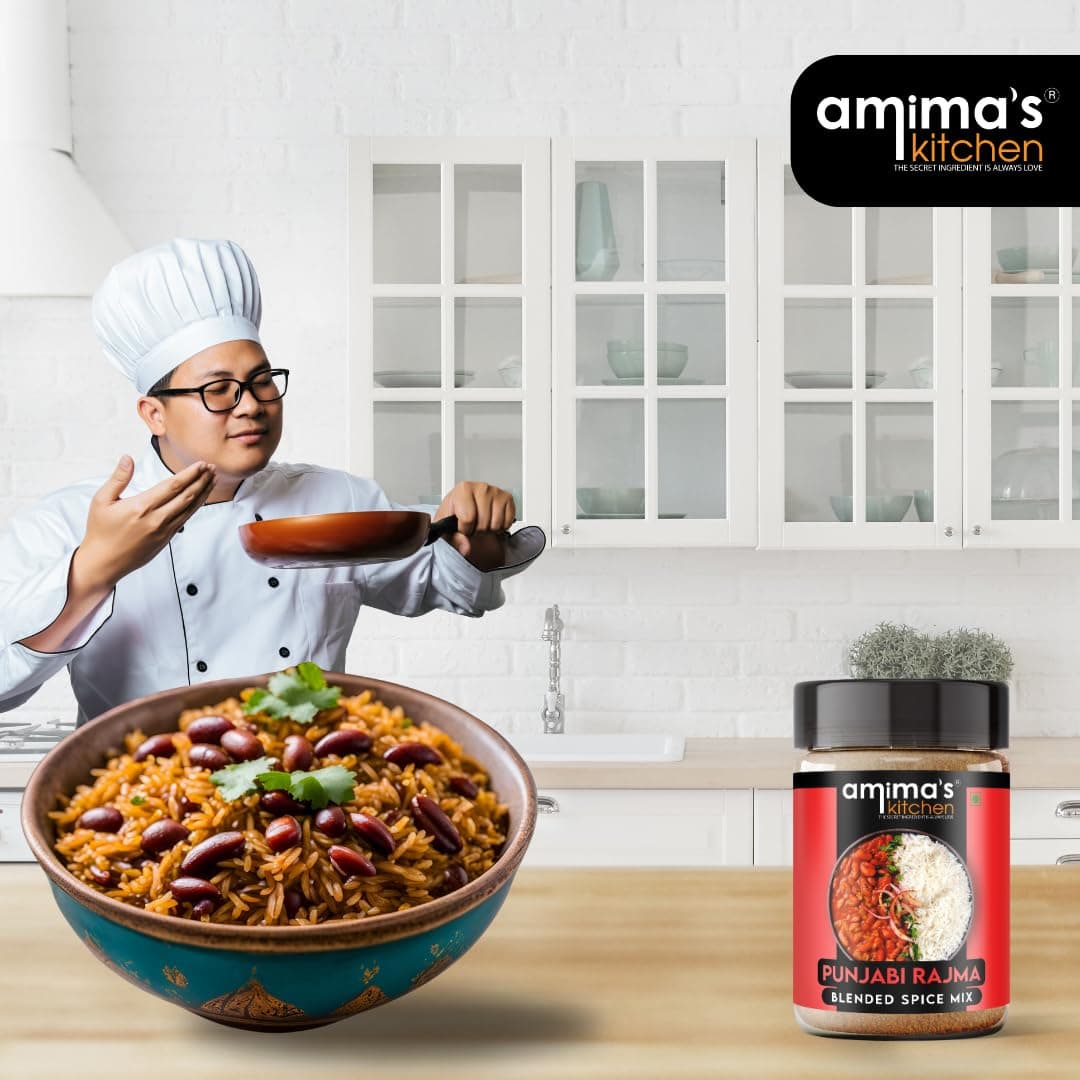 Amima's Kitchen Combo Of Punjabi Chole + Punjabi Rajma Jain Spice Mix (No Onion No Garlic) – 100 Grams (Pack of 2) | Blended Spice Mix | For Healthy and Delicious Cooking | No Synthetic Flavour & Color | Ready Masala Powder — image 10