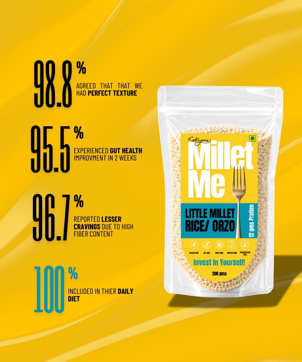 Kuizeens Little Millet Rice - 200G (Pack Of 1) | Low Carb & Low Fat |Little Millet Flour, Xanthum Gum & Salt | Chemical Free & Pesticides Free |Easy-to-Make |Jain | No Onion & Garlic — image 5