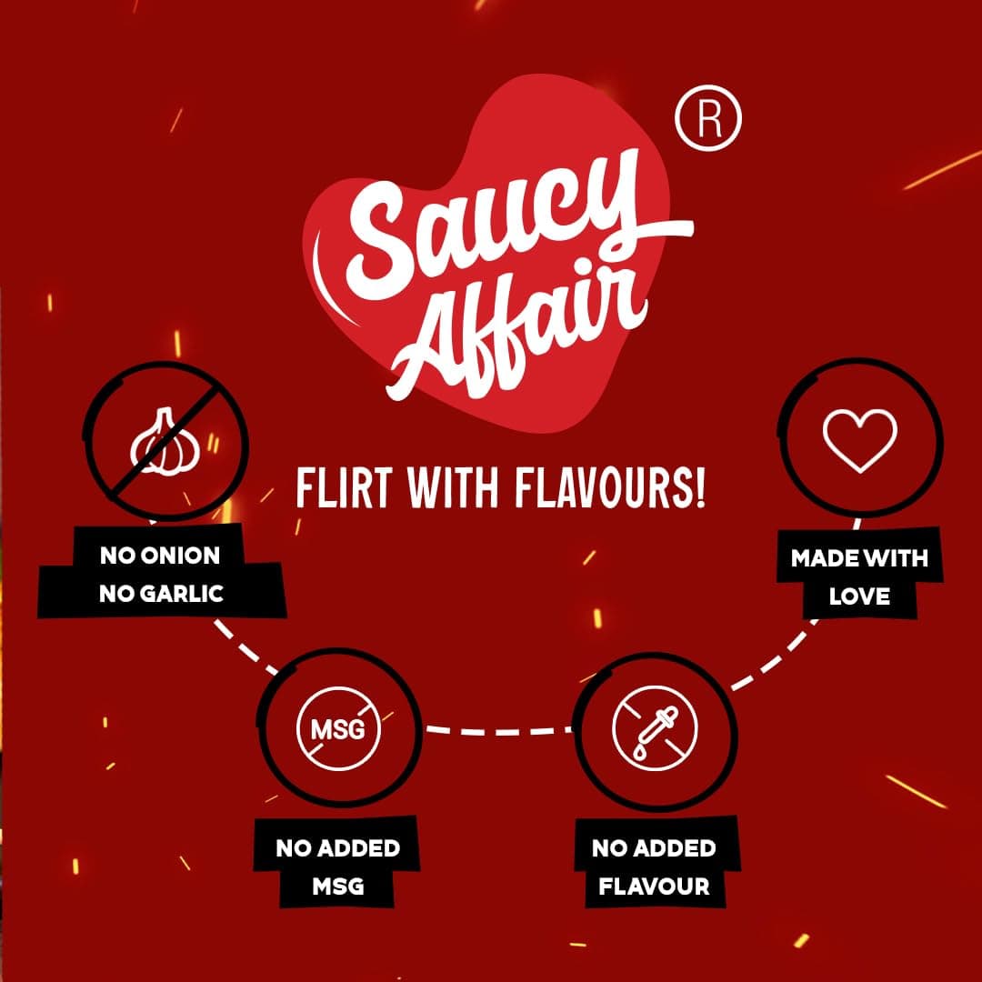 Saucy Affair NONG Barbeque Sauce | Tandoori Sauce | BBQ Sauce | Spicy Smoky Sauce for Chicken Grill & Paneer | BBQ Mustard Mayo | Ready-to-Eat | No Onion, No Garlic (NONG), 160 gram — image 5