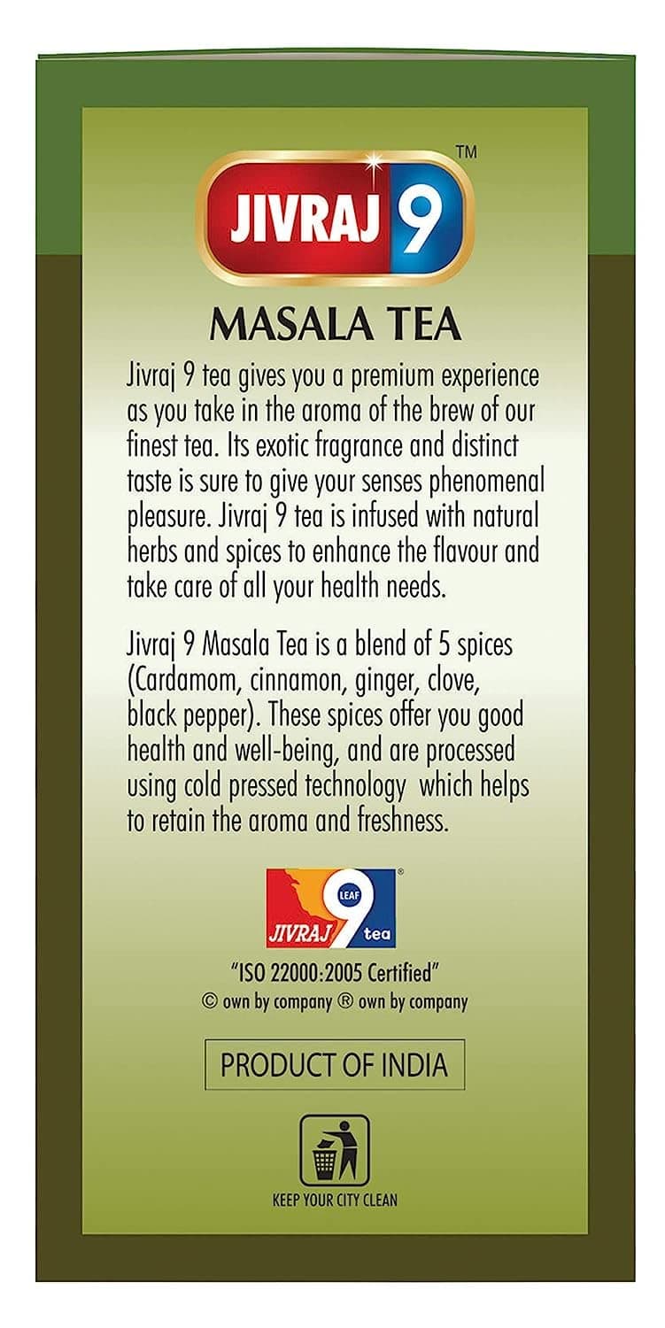 Jivraj 9 Masala Tea Powder with Cardamom, Cinnamon, Ginger, Clove and Black Pepper, 250 g, Pack of 1 — image 5