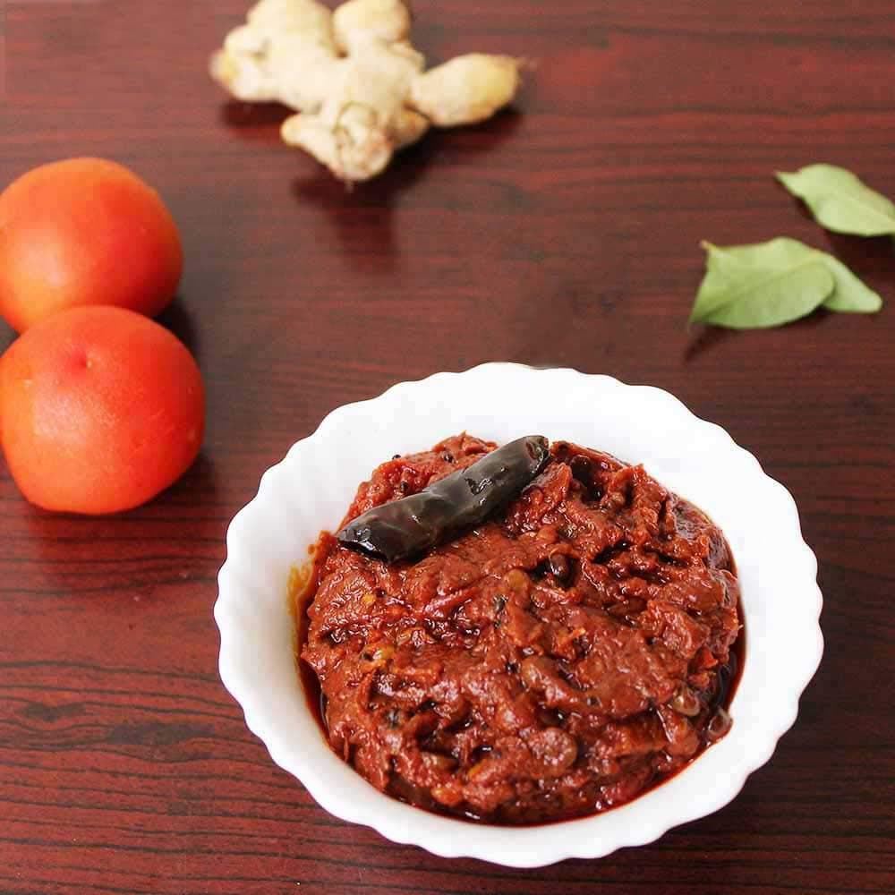 Sitara Foods Jain Tomato Pickle Without Garlic Tamota Aachar Home Made 250 Grams pack — image 4
