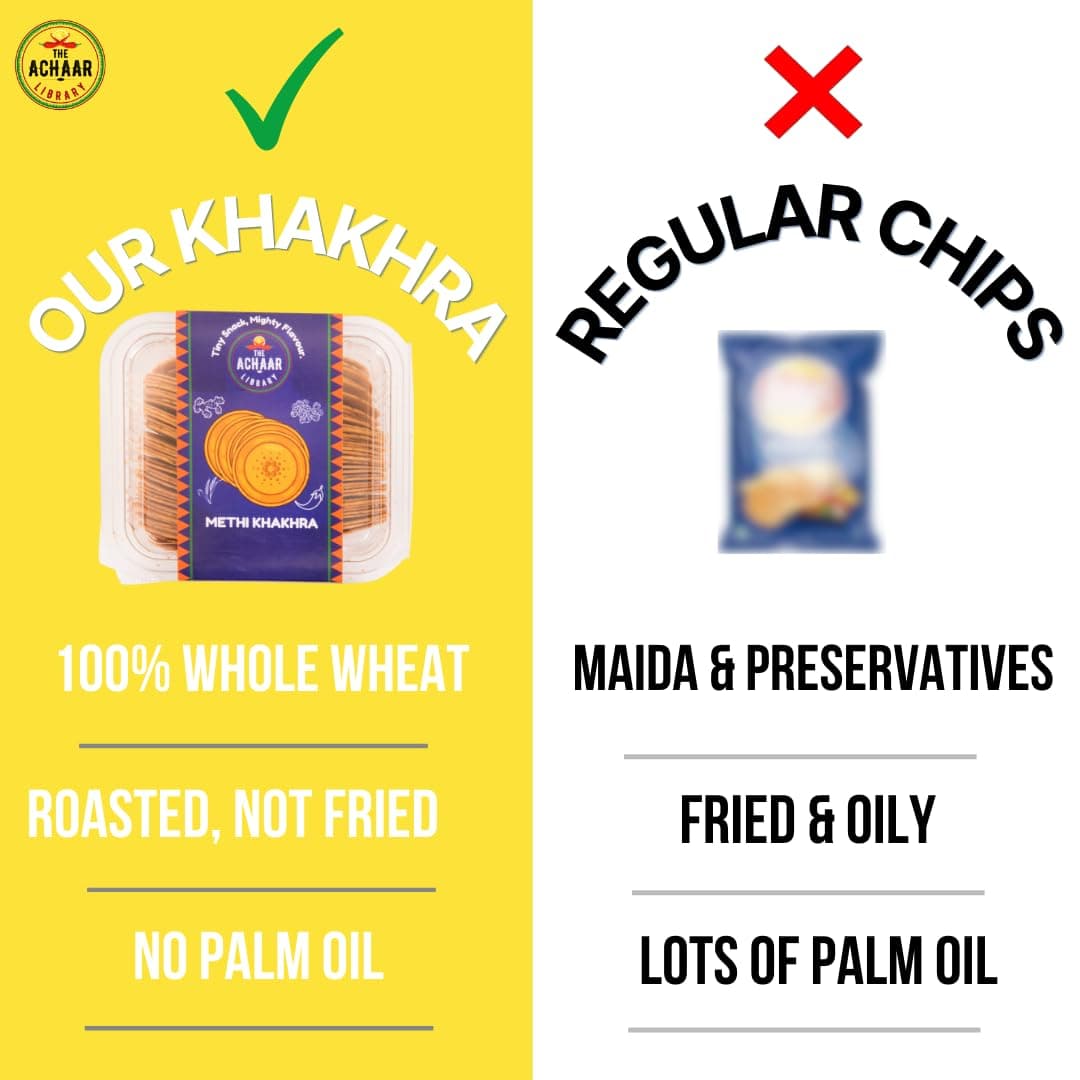Cheese Mini Khakhra by THE ACHAAR LIBRARY | Whole Wheat Crisps | Bite-Sized | (180 grams) — image 2