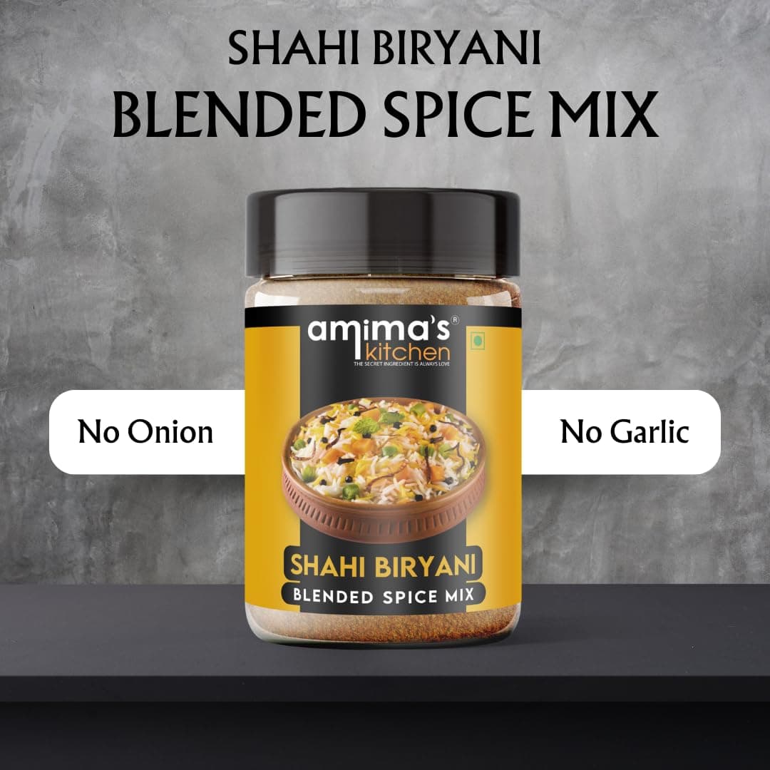 Amima's Kitchen Shahi Biryani Jain Spice Mix (No Onion No Garlic) – 100 Grams | Blended Spice Mix | For Healthy and Delicious Cooking | No Synthetic Flavour & Color | Ready Masala Powder — image 3