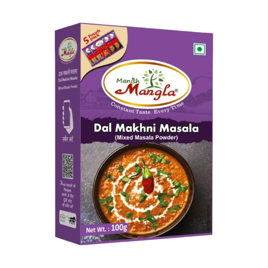 Manish Mangla Dal Makhni Masala 100g | Authentic Indian Spice Mix | Rich Creamy Dal Flavor | No Onion No Garlic | Fresh Aroma Masala for Home Cooking