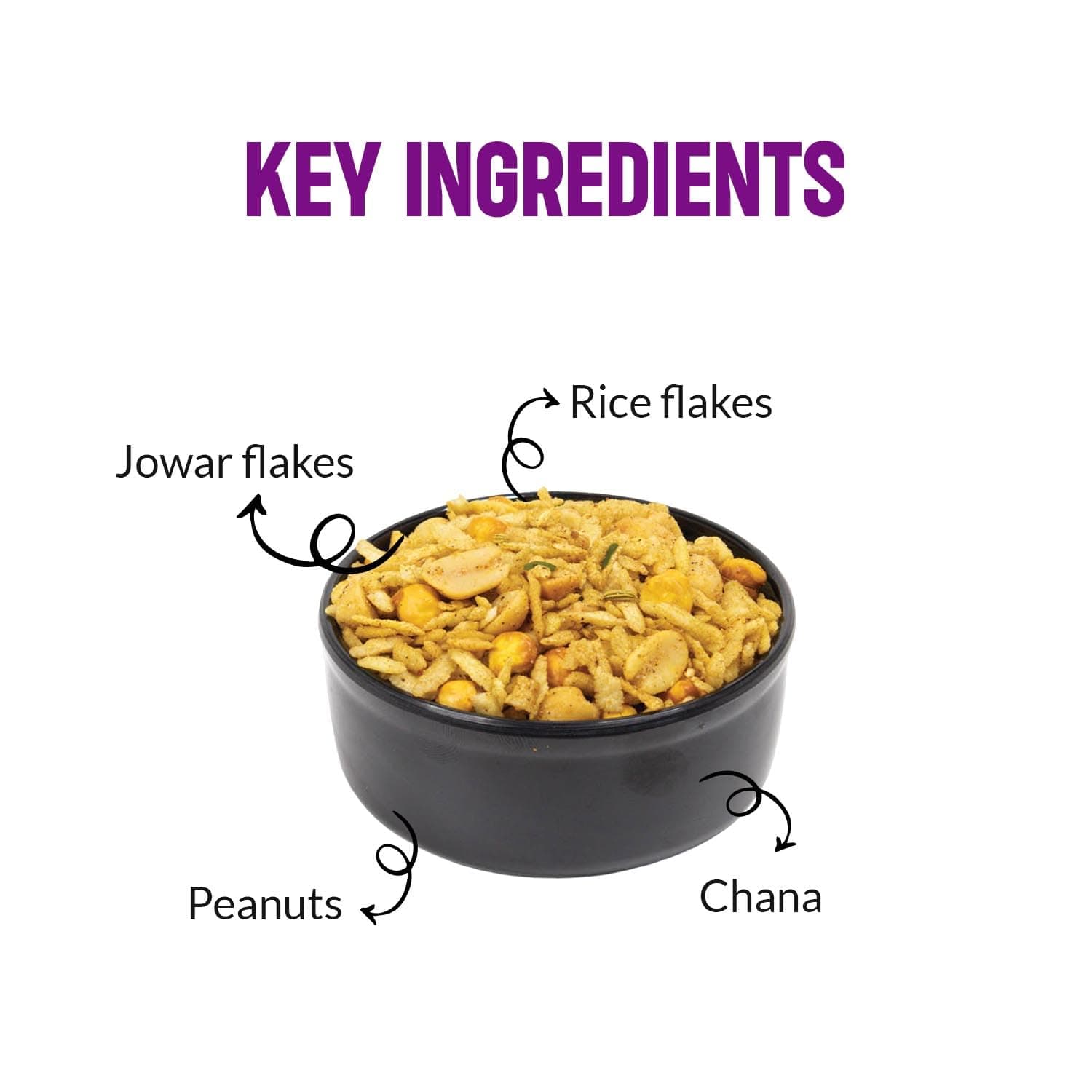 Roasty Tasty Diet Chivda | Gluten-Free Roasted Chiwda with Rice & Jowar Flakes | No Onion No Garlic Millet Namkeen | Light & Crunchy Tea-Time Roasted Non Fried Snack | Low Calorie Palm Oil Free Namkeen | 100g x 4 Packs | Indian Mixture — image 8