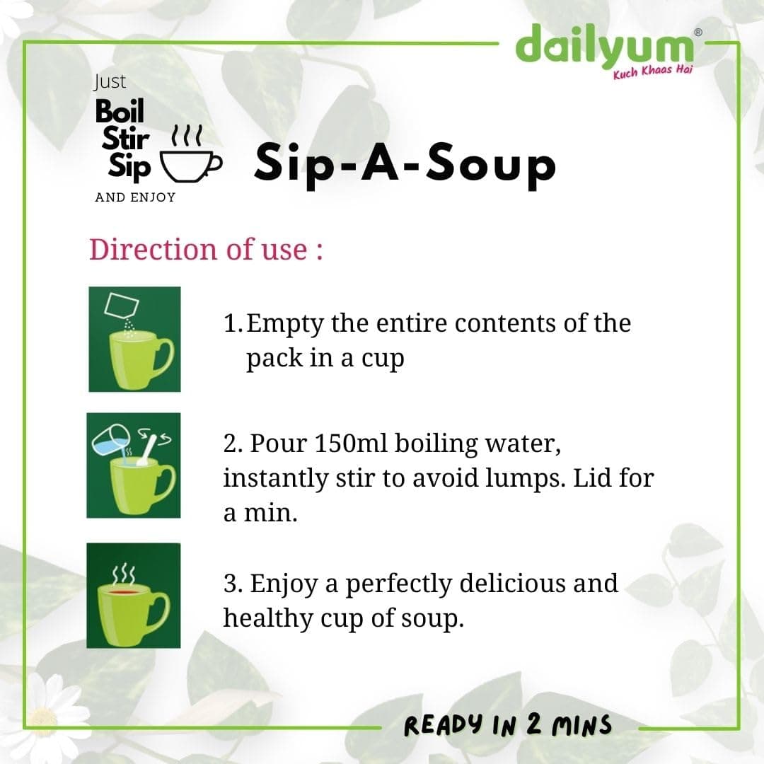 Dailyum Crispy Fried Noodles + Jain Instant Soup Box-Tomato and Manchow| 8 Single Serve Sachets,12g Each| Sip-A-Soup| Natural | No MSG | Pack of 3 Box — image 10
