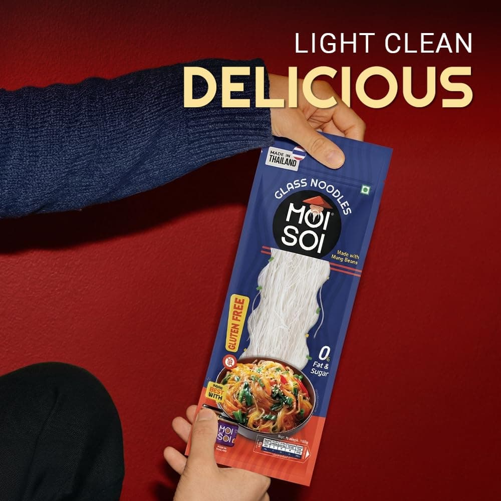 Moi Soi Thai Glass Noodles - Made with Mung Beans - 160gms — image 3