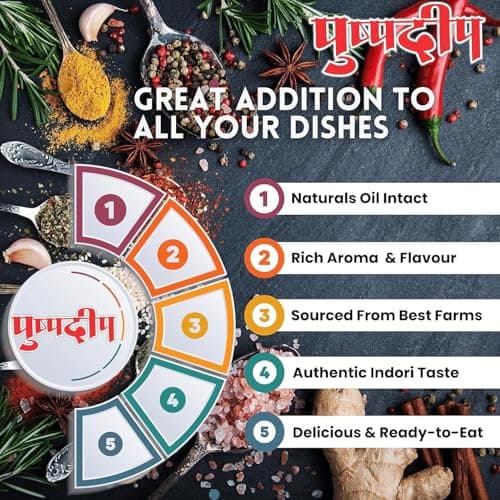Pushpdeep Paratha Chutney Home Made 500g, 100g per Pack of 5 | Combination Of Khatta, Meetha & Tikha/Spicy Aloo Paratha Chutney Perfect with Pakoda, Bhajiya | No Preservatives, Hand Made In India — image 7