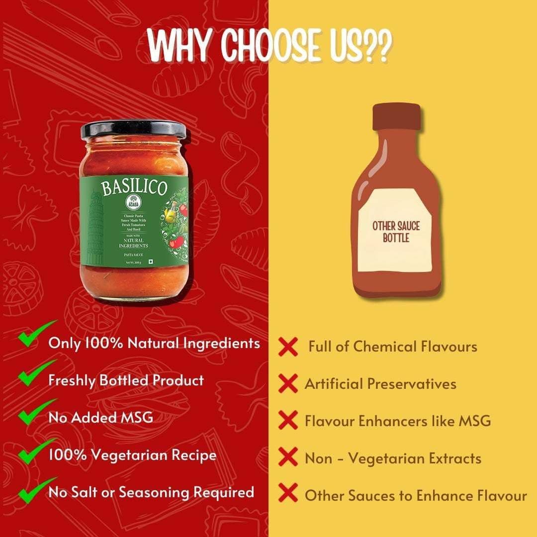 Acasa No Onion No Garlic Basilico Pasta Sauce 500 gm - Jain Tomato Basil Pasta Sauce - Perfect for Pizza Base - Authentic Tomato Basil Flavor - Ideal for Homemade Italian Meals — image 6