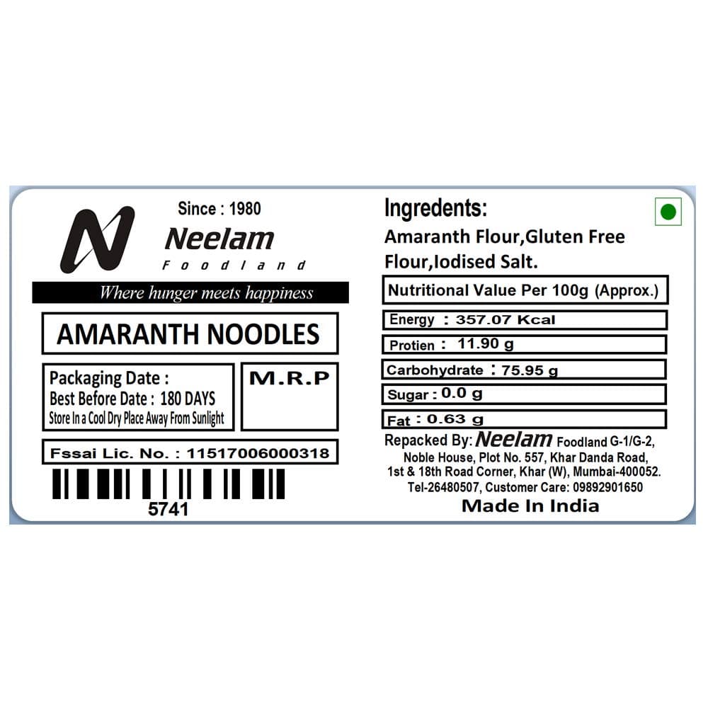 Neelam Foodland Amaranth Noodles, 100G — image 6