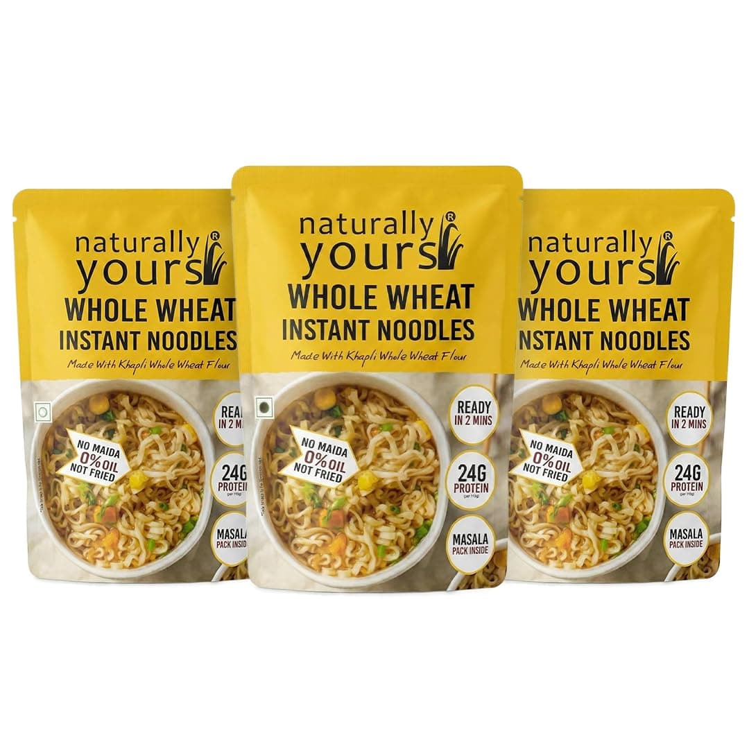 Naturally Yours Khapli Atta Whole Wheat Instant Noodles 175g | High Protein & Fiber | 100% Maida-Free | Healthy Meal | Non-Fried | No Onion No Garlic Jain-Friendly | Pack of 3 — image 2