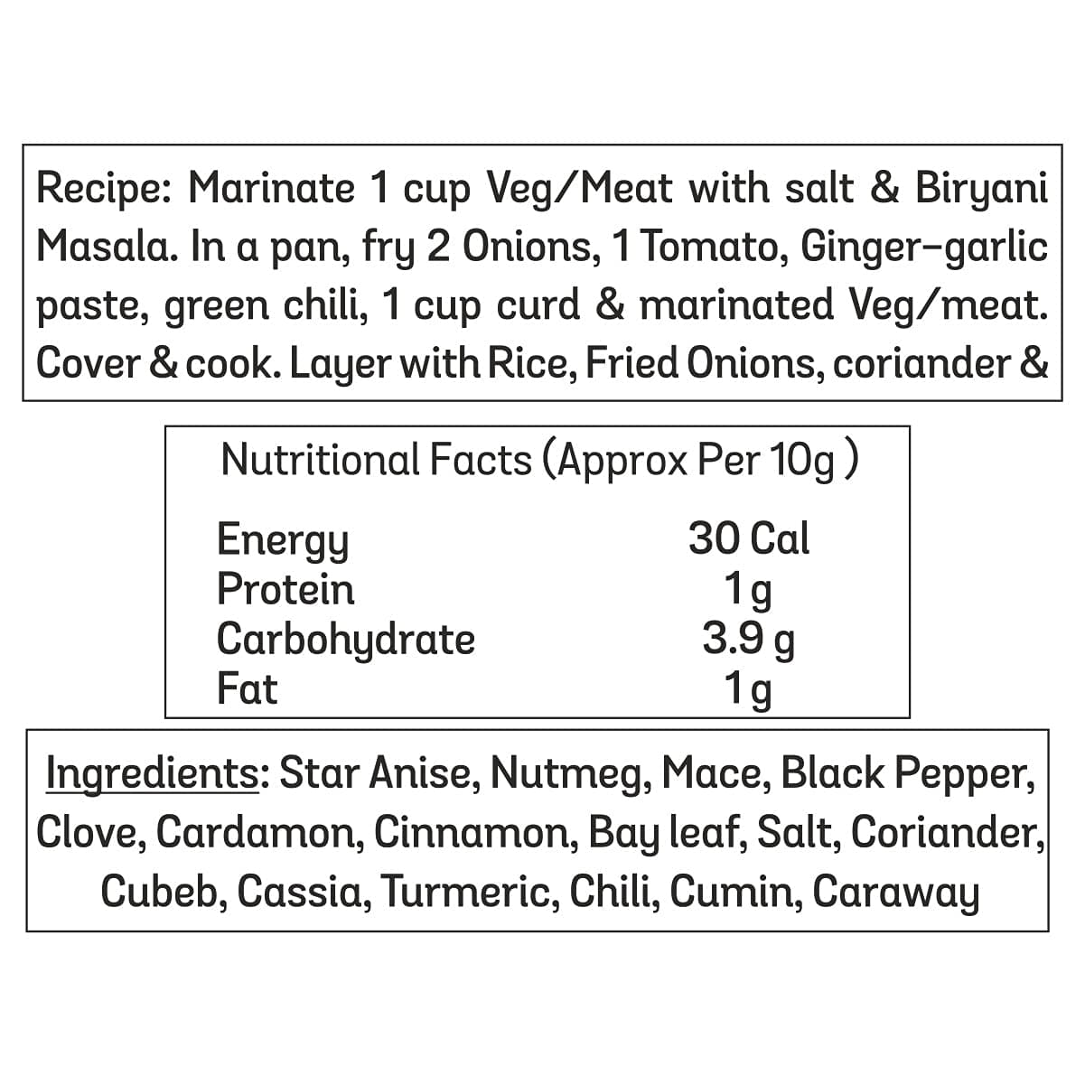 EL The Cook Royal Biryani Masala | Ready to Cook Powder Mix for Veg, Paneer, Chicken, Mutton Biriyani | Premium Rich Spice Blend | 100% Natural, No Additives, No Fillers, GMO-Free, Vegan, Jain | 80g — image 2