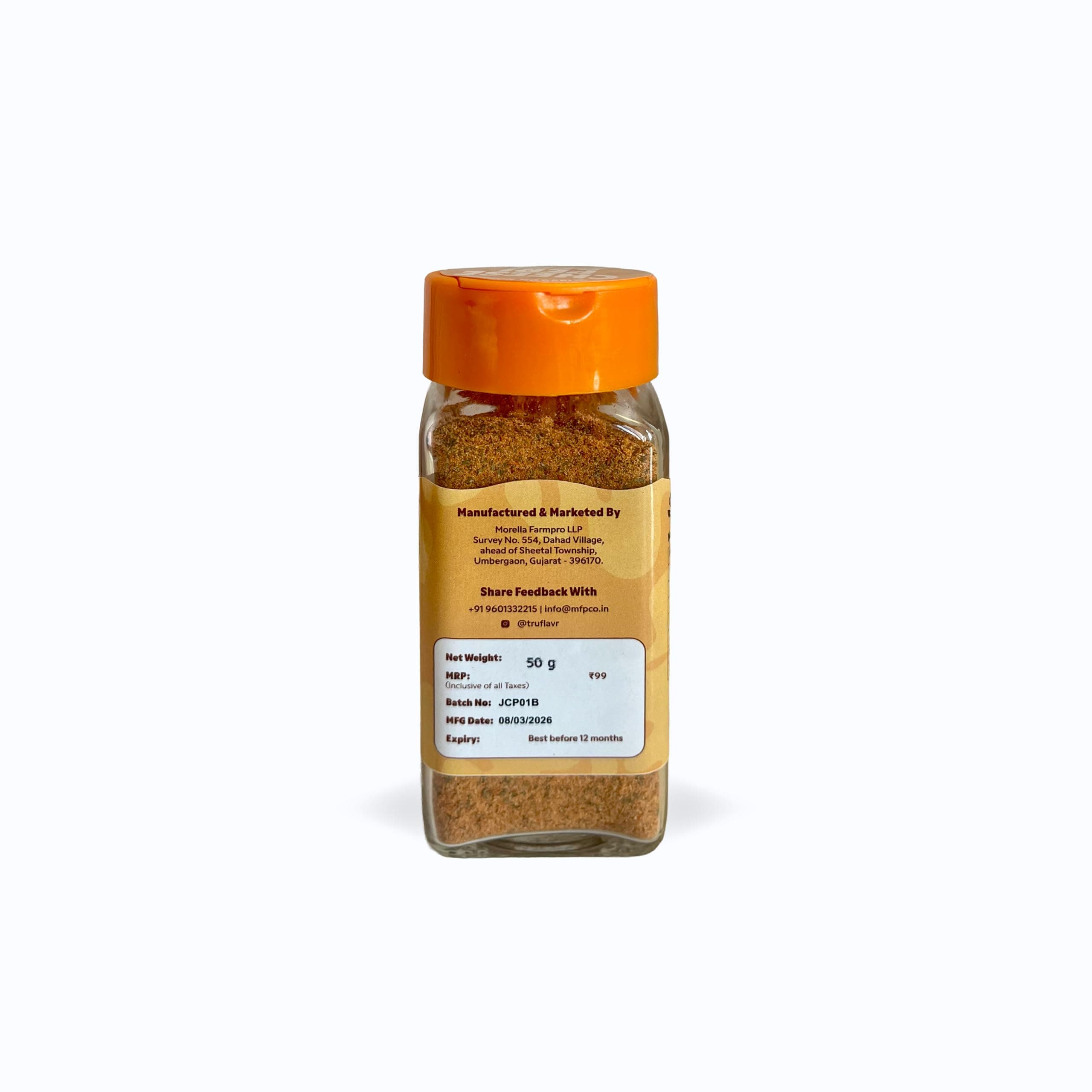 truFLAVR Cheese Peri Peri Seasoning (Jain) | Cheesy & Spicy Tangy Blend of Herbs & Spices | Perfect for Fries, Snacks, Pasta & Marinades | No Onion No Garlic | 50g — image 4