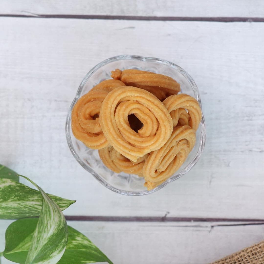 The Manduva Project Butter Chilli Murukku 300g | Jain No Onion No Garlic | Crispy South Indian Snack with Butter & Chilli | Perfect Tea-Time Munch | No Preservatives — image 4