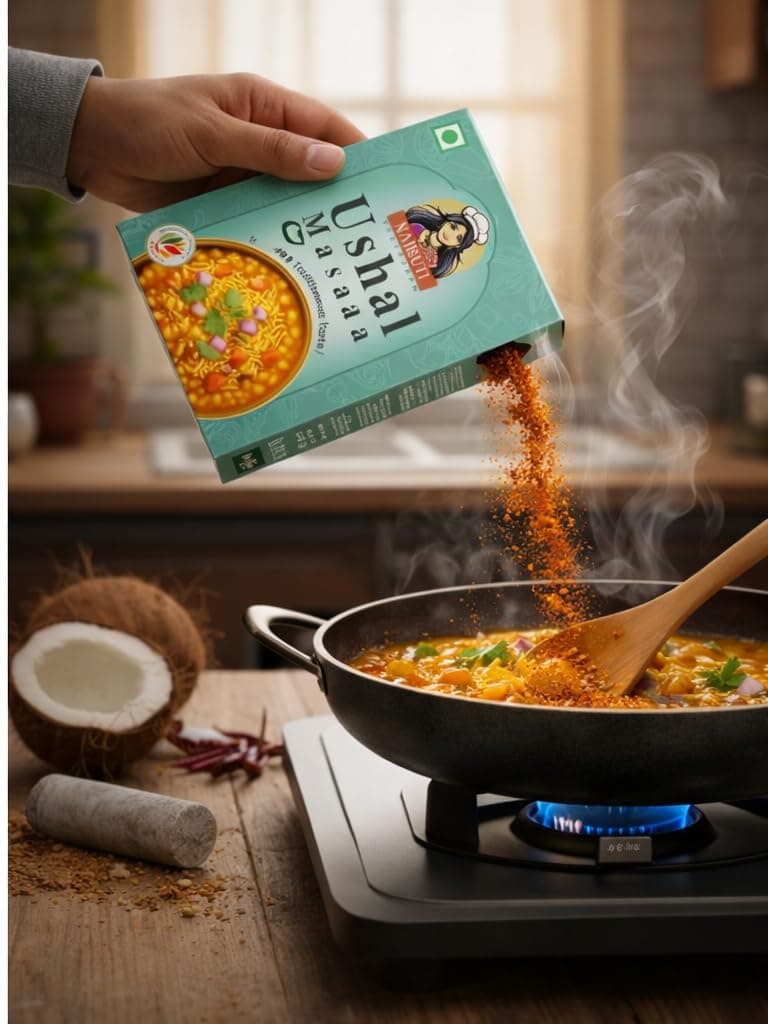 Nairuti Vyutpadan Sev Usal Masala 50g | Jain Friendly (No Onion No Garlic) | Authentic Vadodara Style Usal Masala Powder — image 6