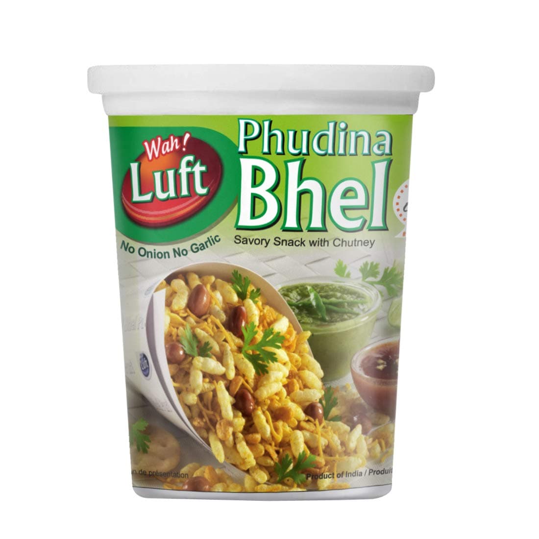 Wah Luft Instant and Delicious Phudina Bhel Puri Cup (Jain), Namkeen, Snacks, Ready to Eat, Chutney Inside, Chaat Special- 100g (Pack of 3) — image 3
