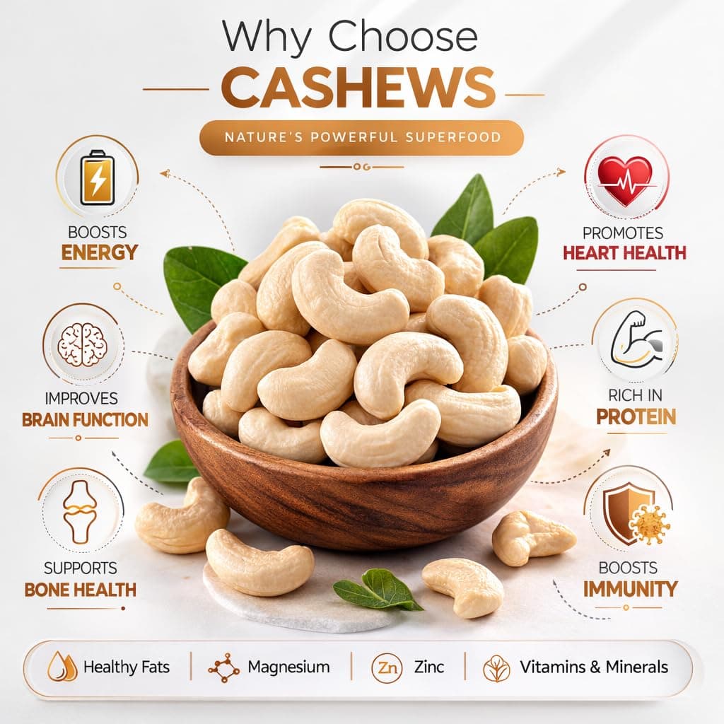 Elite Bites Premium Cashew Nuts (Kaju) | W320 Grade | Crunchy & Fresh | Healthy Snack | Rich in Protein | 200g / 500g (200g) — image 5