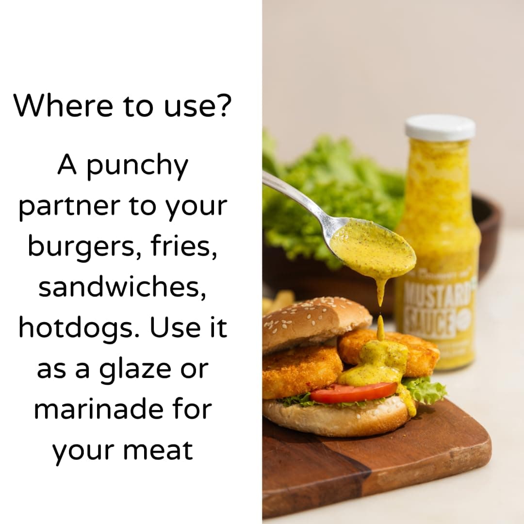 The Gourmet Jar Mustard Sauce 210g | 100% Natural, No Preservatives, No Artificial Colors, No Artificial Flavouring agent | No Refined Sugar| Gluten- free| Strong & Smooth |Perfect for sandwiches, burgers & hot dogs| Pack of 1 — image 5