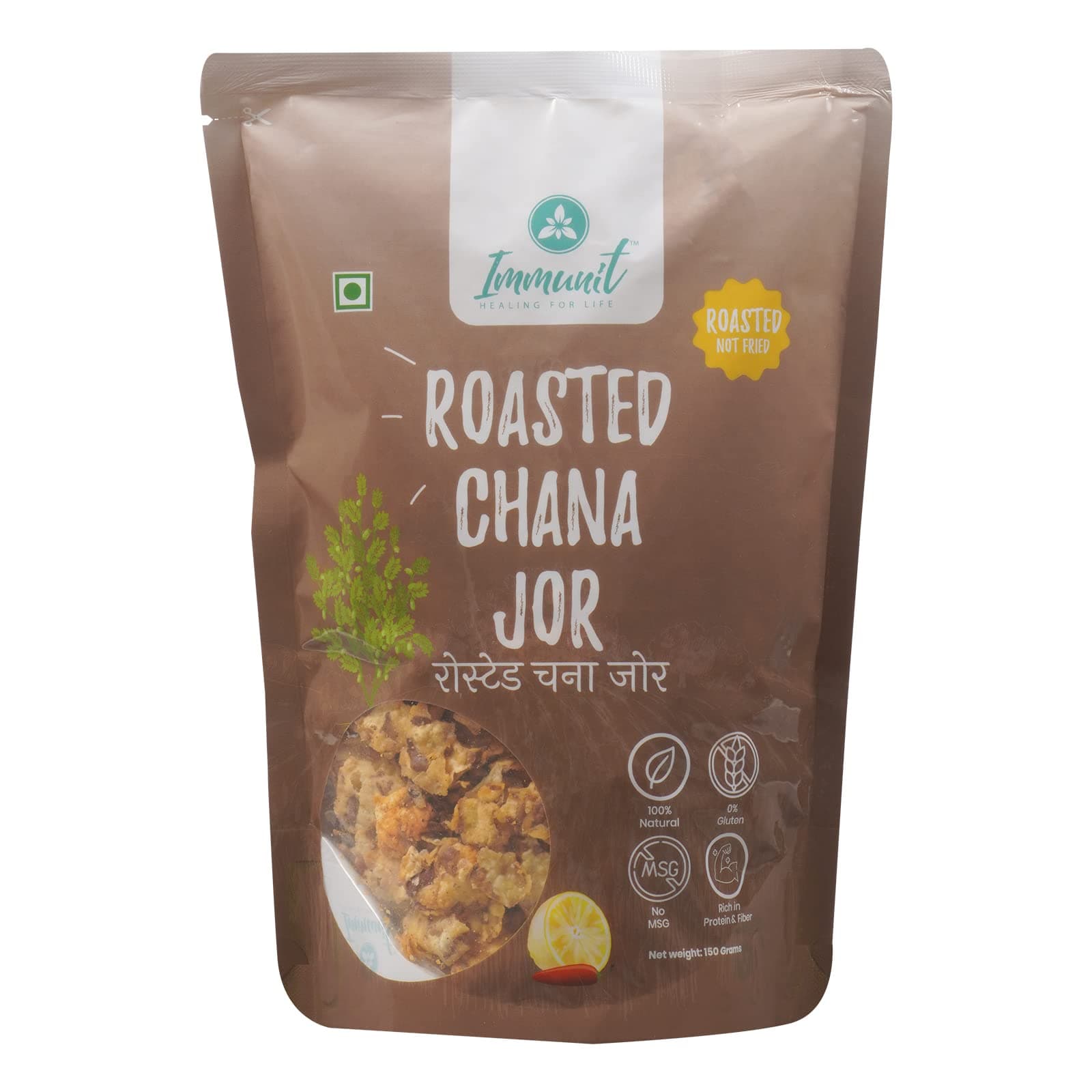 Immunit Gluten Free, Low Fat Roasted Chana Jor | Healthy & tasty office/party snack, No Preservatives, 150 Grams — image 4