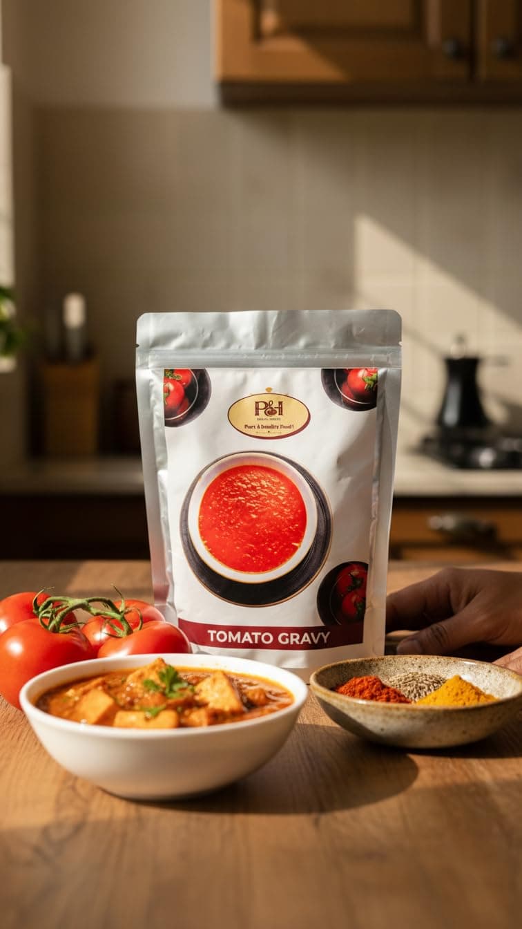 P AND H FOOD EXPORT INDUSTRY Tomato Jain Gravy | No Onion No Garlic | Ready to Use Cooking Base | Rich Tomato Curry Base | No Preservatives, No Artificial Colors | 250 gm Pack of -1 — image 5