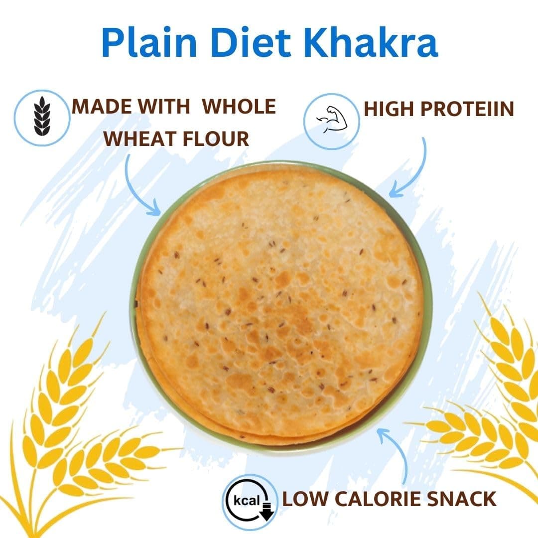 JAWAI ROASTED WHOLE WHEAT KHAKRA COMBO- Plain Diet Khakhra, No Onion - No garlic, Plant Based Roasted Snacks, Healthy Snacks, Vaccum Packed Indian Snack (Plain Diet Flavour),200 G — image 2