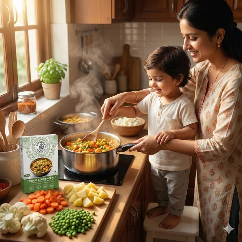 ADRaKa Naturals Zaika-E-Sabzi Spice Mix | 100% Plant Based Veg Curry Masala | Premium Indian Sabzi Masala Blend | No Onion No Garlic | Aromatic Vegetable Seasoning 100G — image 6