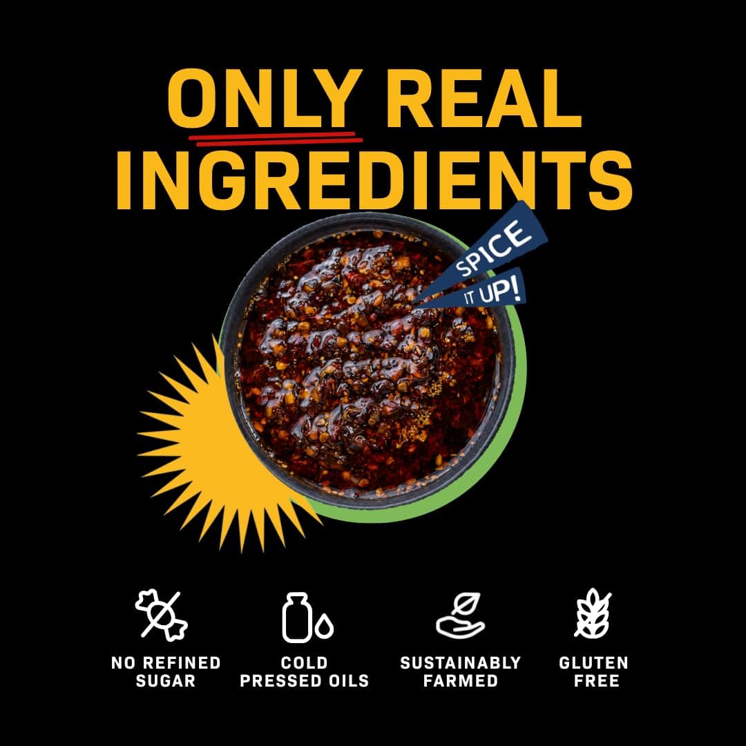 Boombay Five Chilli Oil Topping 190 grams | Nothing Artificial | No Bad Oils | Zero Sugar | Plant Based | Use as a Tadka for Dal, Topping on Pizza, Spicy Flavour to Noodles (Pack of 2) — image 4